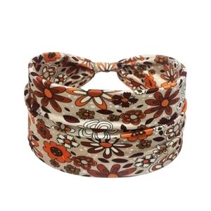 Boho Floral Headband Geometric Retro Hippie Stretch Hair Accessory